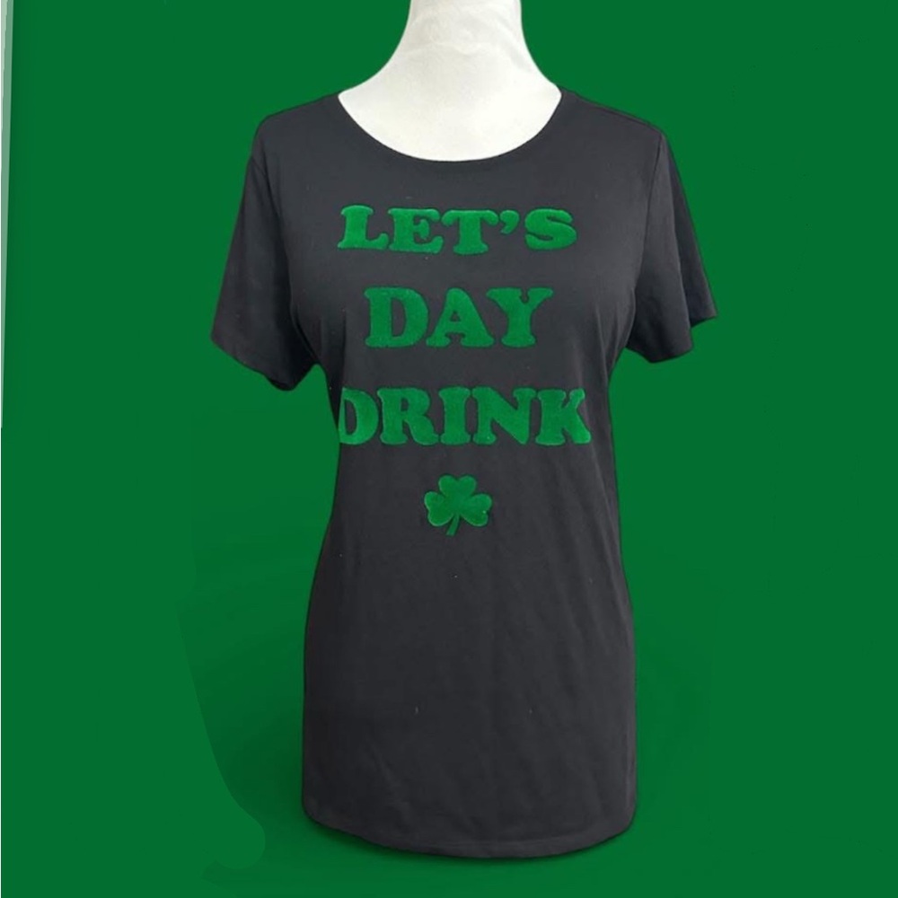 Torrid Let’s Day Drink Saint Patrick’s Day Black Shirt size 1X